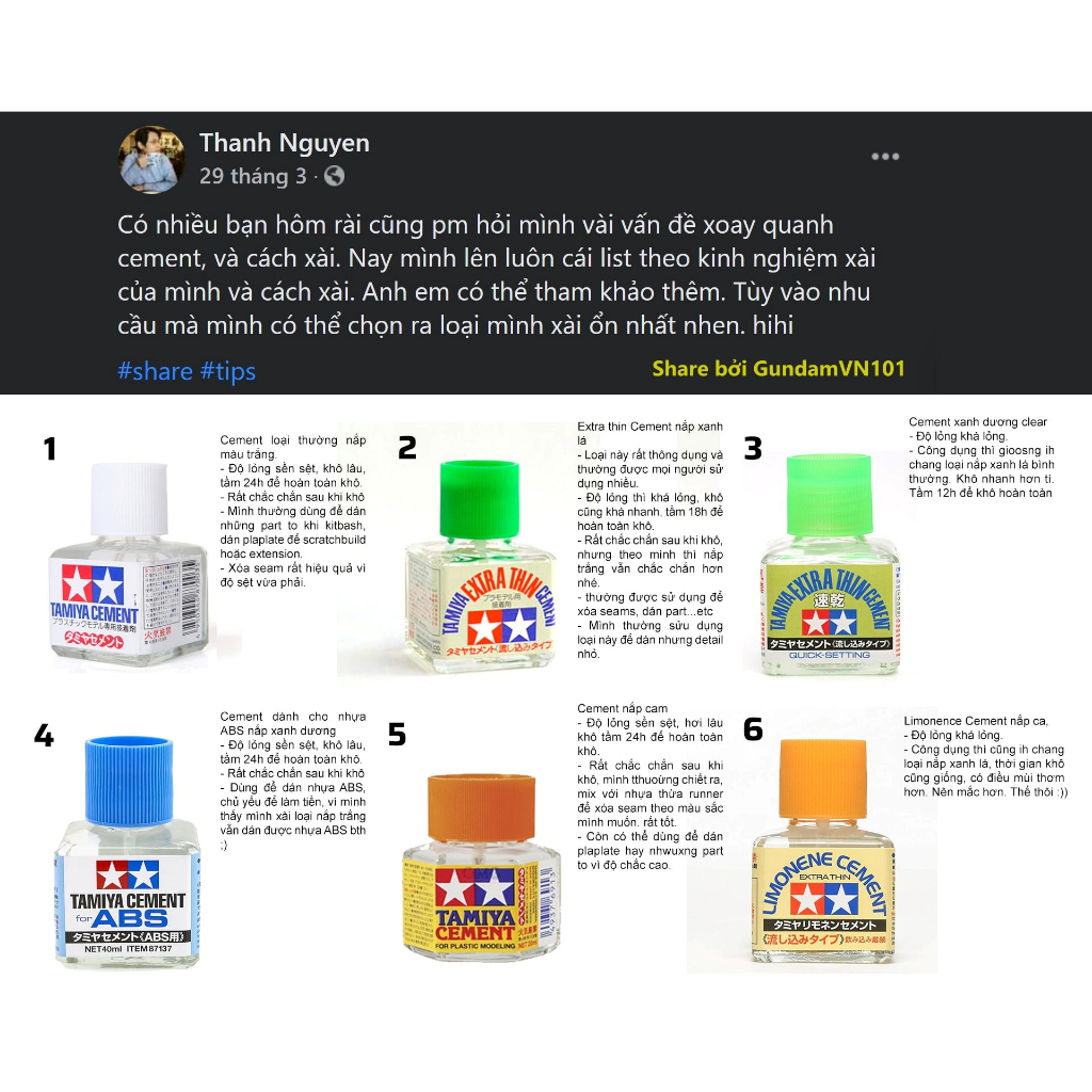 KEO TAMIYA CEMENT FOR ABS - Keo chuyên dụng dán nhựa mô hình lắp ráp gundam - Ảnh 3