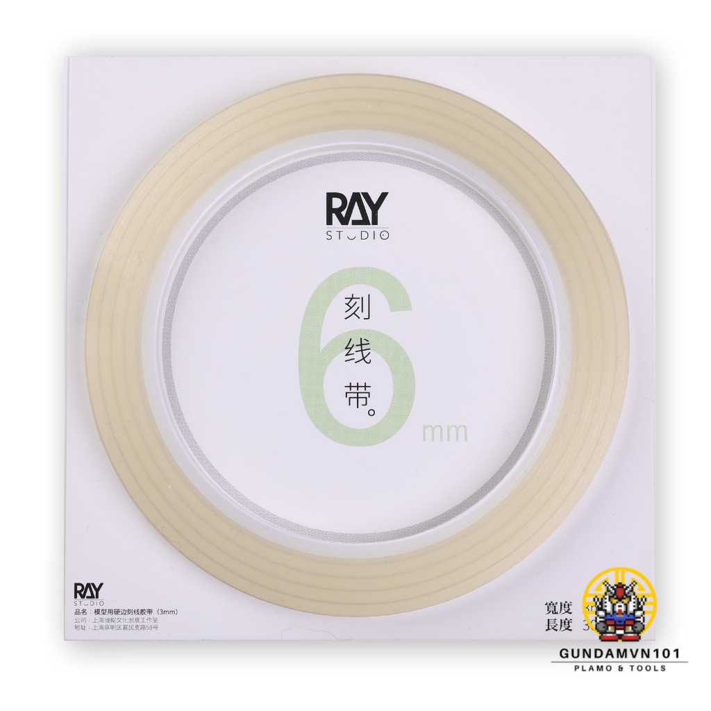 BĂNG KEO KẺ LẰN CHÌM CAO CẤP RAY STUDIO HARD EDGE SCRIBING TAPE - Dụng cụ chisel dao kẻ khắc tạo lằn chìm mô hình gundam