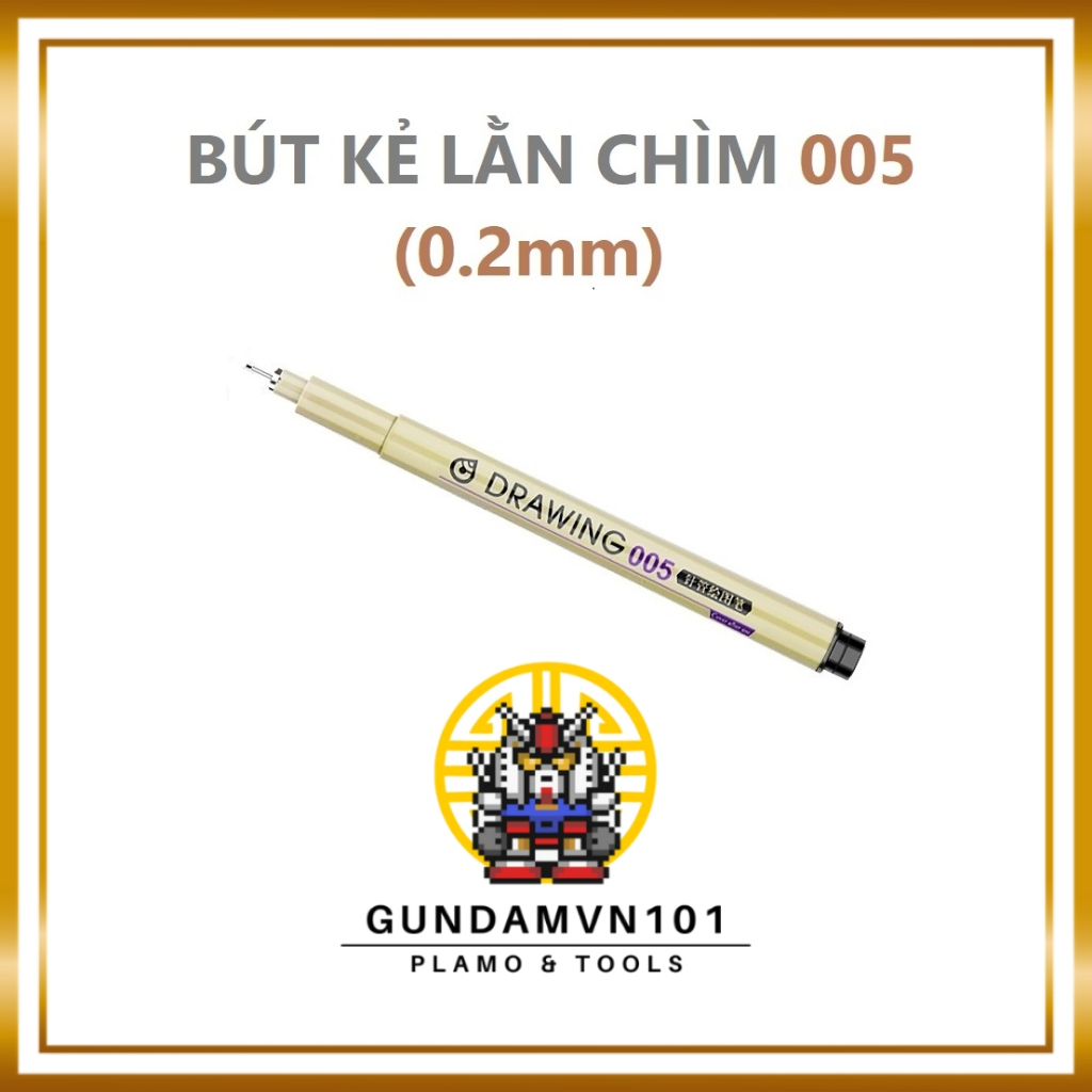 BÚT KẺ LẰN CHÌM MOSHI MS-043 MÀU THƯỜNG & METALLIC - bút panel line liner gundam marker mô hình