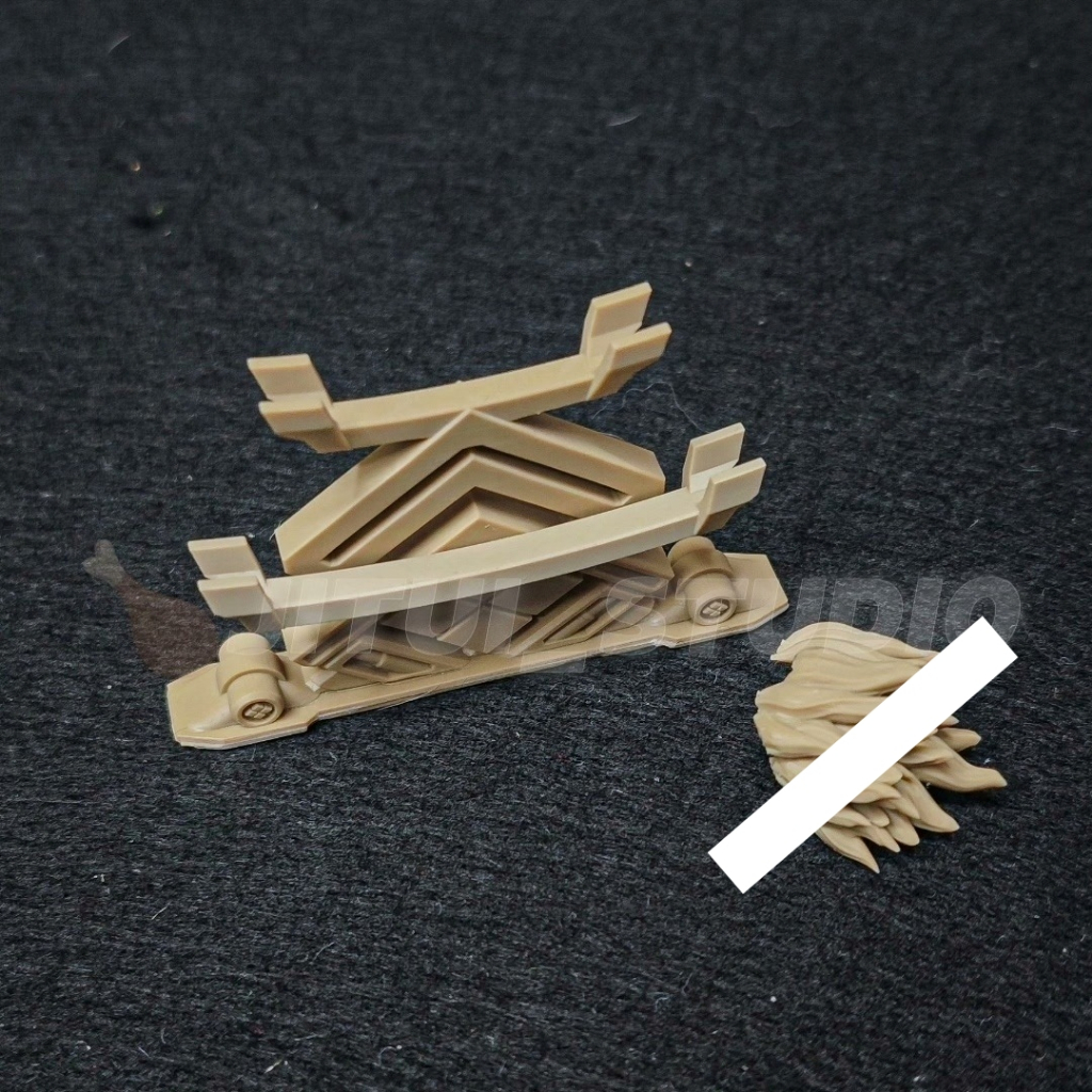 PHỤ KIỆN TÓC & KỆ MOSHOW 1/100 TAKEDA SHINGEN (ĐỌC KỸ MÔ TẢ) - in 3D diecast metal build