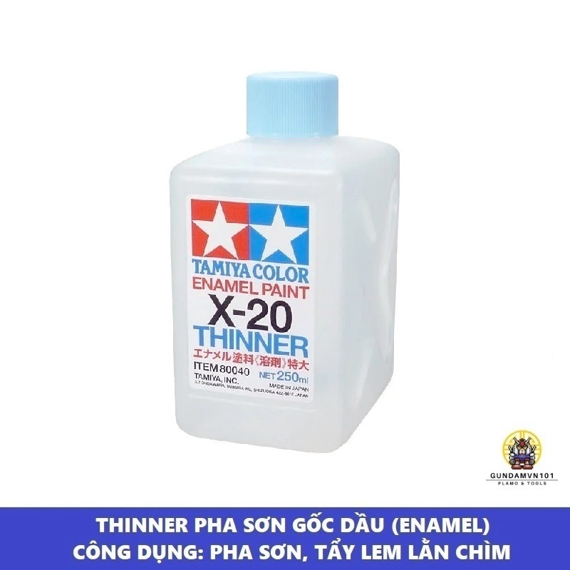 DUNG DỊCH THINNER ENAMEL GỐC DẦU TAMIYA X20 MOSHEN JHY100 CORMAKE Pha sơn tẩy lem lằn chìm liner panel line accent