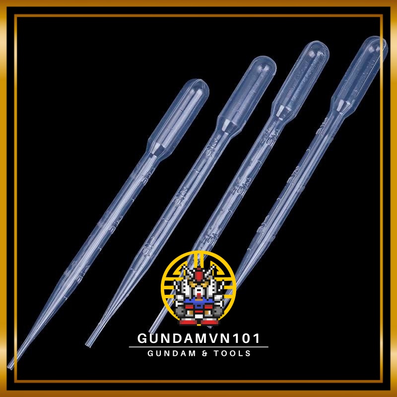 BỘ 2 PIPET PASTEUR 3ML CÓ CHIA VẠCH - Ống nhỏ giọt nhựa định lượng dung dịch, hóa chất, sơn và màu vẽ thí nghiệm - Ảnh 3