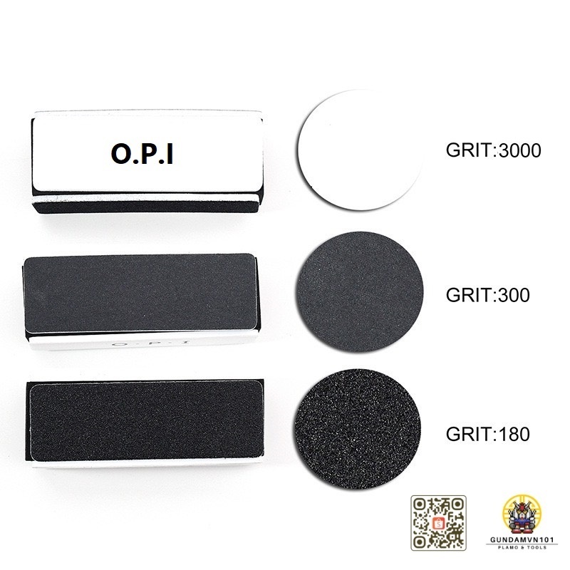CỤC CHÀ NHÁM 4 MẶT OPI - Phào dũa bốn mặt nhám lắp ráp mô hình dũa chà đánh bóng móng làm nail - Ảnh 3