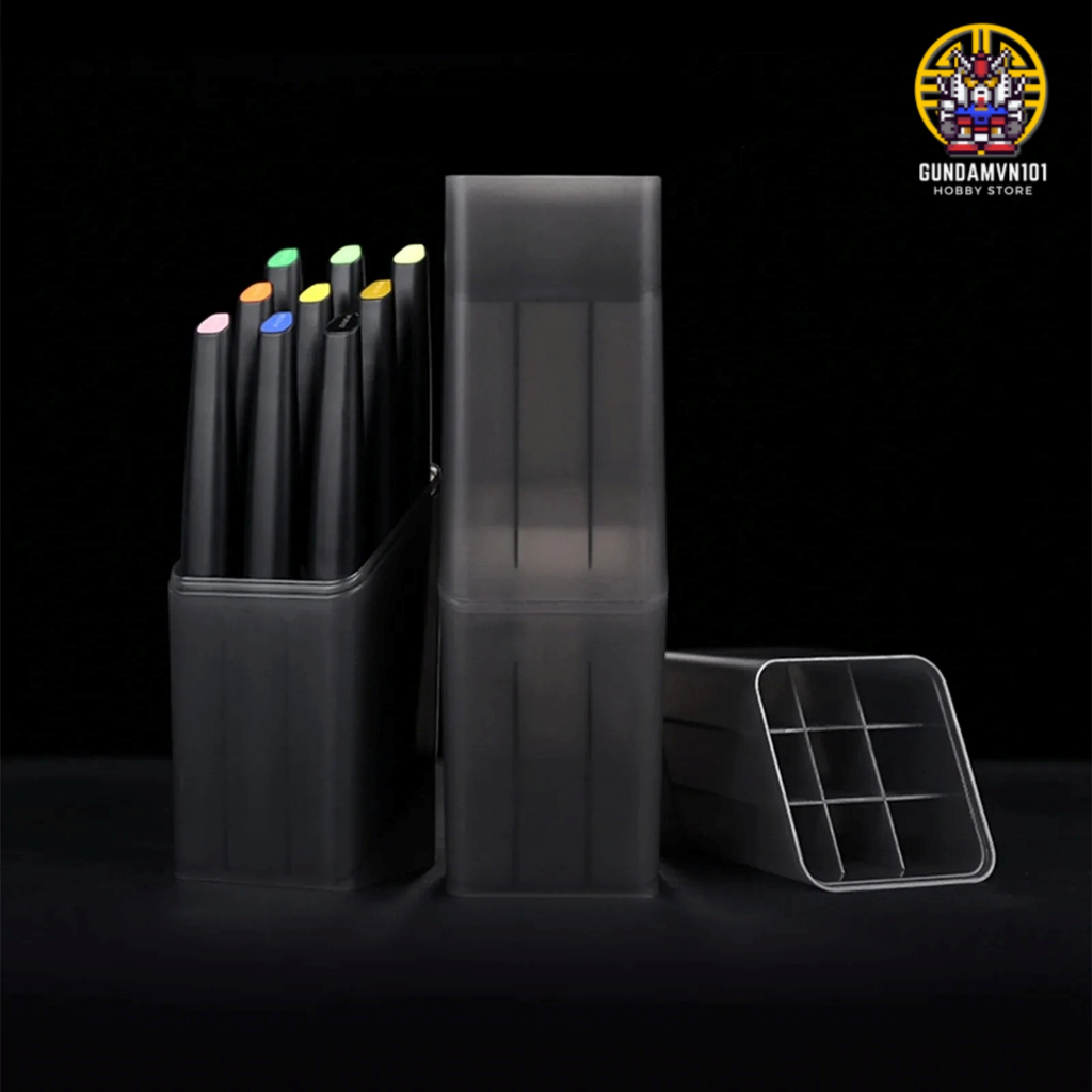 HỘP ĐỰNG BÚT 18 NGĂN DSPIAE BOX-8 MARKER STORAGE BOX - chứa bút sơn bút chì bút bi dụng cụ mô hình - Ảnh 3