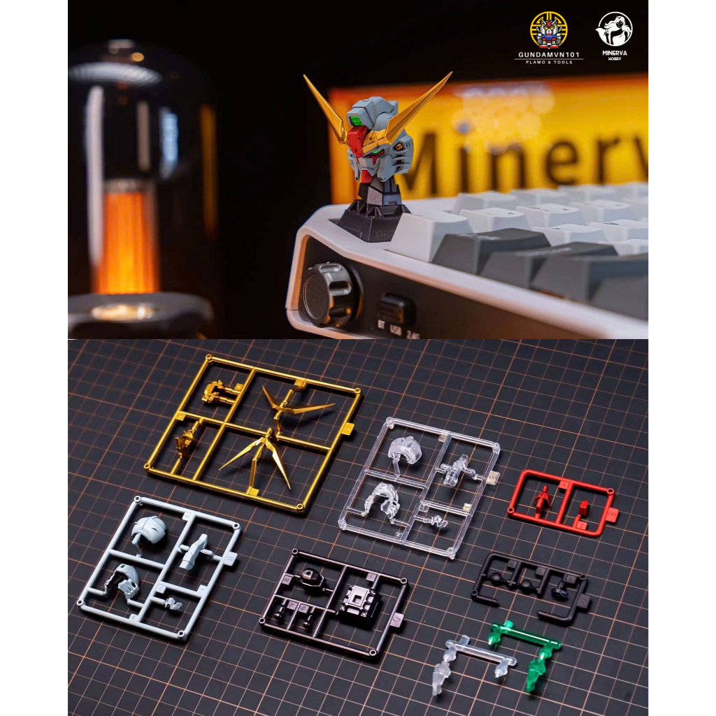 MÔ HÌNH MINERVA 1/100 FATE DESTINY HEAD (MG 8828 MC METAL BUILD) đầu thay thế lắp ráp keycap gundam bàn phím cơ - Ảnh 2