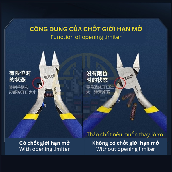 KỀM SƠ CẤP STEDI SINGLE-EDGE PLIERS MS-104 - Kìm 1 lưỡi chuyên dùng cắt nhựa dụng cụ lắp ráp mô hình - Ảnh 7