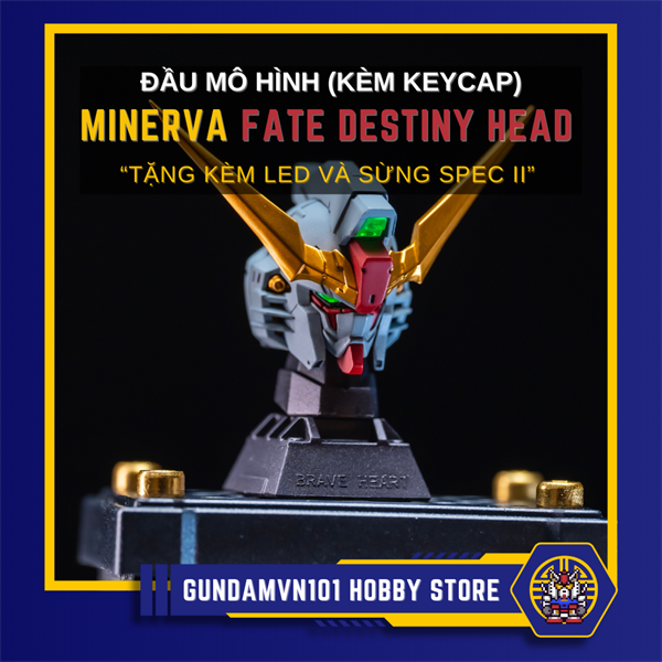 MÔ HÌNH MINERVA 1/100 FATE DESTINY HEAD (MG 8828 MC METAL BUILD) đầu thay thế lắp ráp keycap gundam bàn phím cơ