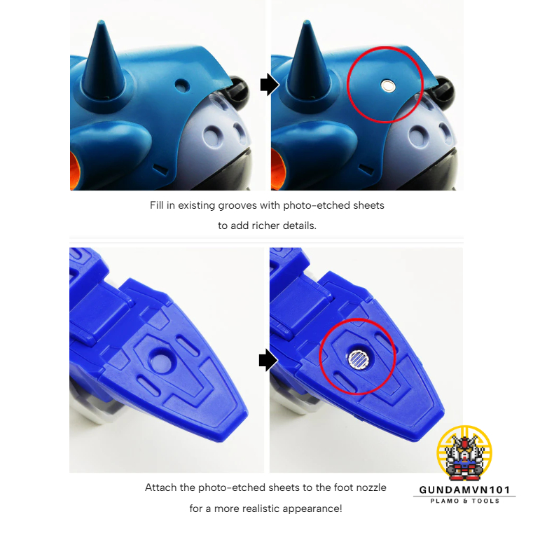 PHỤ KIỆN MÔ HÌNH CAO CẤP RAY STUDIO PHOTO-ETCHED SHEET - Chi tiết kim loại metal parts không gỉ custom mod gundam - Ảnh 4