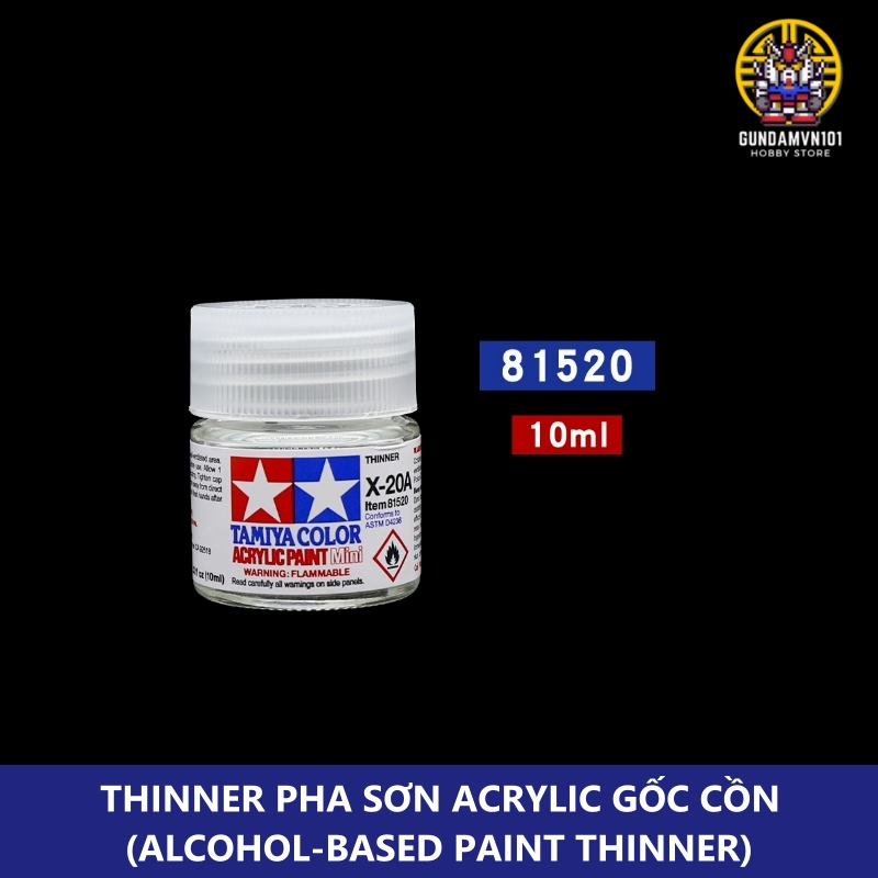 DUNG DỊCH PHA SƠN TAMIYA ACRYLIC PAINT THINNER X-20A GỐC CỒN - sơn cọ mô hình gundam handmade diy