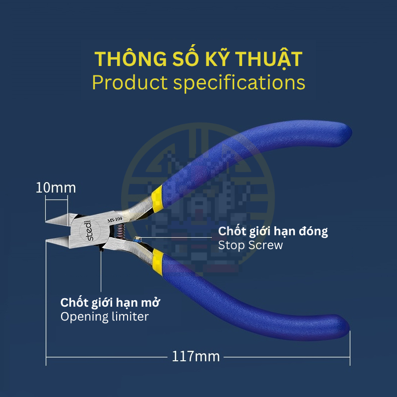 KỀM SƠ CẤP STEDI SINGLE-EDGE PLIERS MS-104 - Kìm 1 lưỡi chuyên dùng cắt nhựa dụng cụ lắp ráp mô hình - Ảnh 5