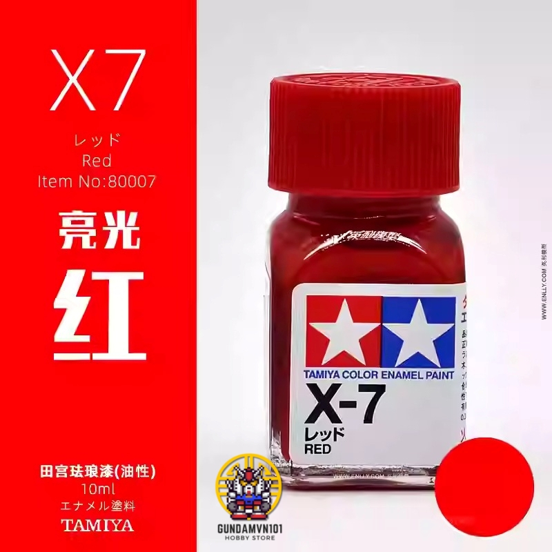SƠN MÔ HÌNH TAMIYA ENAMEL PAINT COLOR (X1 - X34) - màu cơ bản kim loại clear metallic gốc dầu