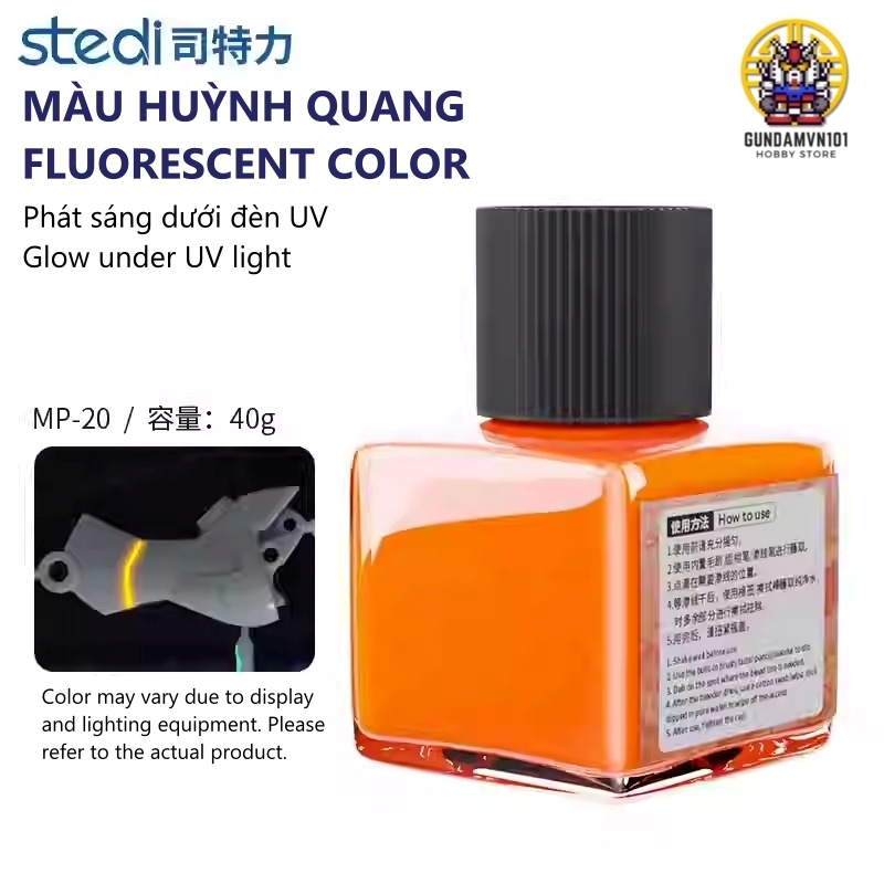 DUNG DỊCH KẺ LẰN CHÌM HUỲNH QUANG STEDI FLUORESCENT PANEL LINE - liner accent uv phát sáng dạ quang mô hình gundam
